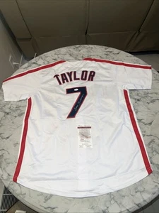 MAGLIA TOM BERENGER FIRMATA AUTO CLEVELAND INDIANS BIANCA TAYLOR JSA AUTOGRAFATA - Foto 1 di 19