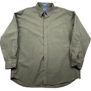 Pendleton Dress Shirt XL Gray Virgin Wool Pleated Pocket Long Sleeve Button-Down - Picture 1 of 8