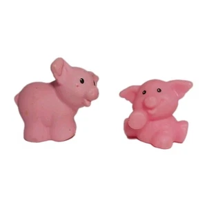 Fisher-Price Little People 2 Pigs 2014 usado con rasguños. Jugado con - Imagen 1 de 3