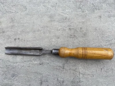Vintage Curved Wood Carving Chisel 3/4” Robert Sorby England Wooden Handle VGC - Image 1 of 4