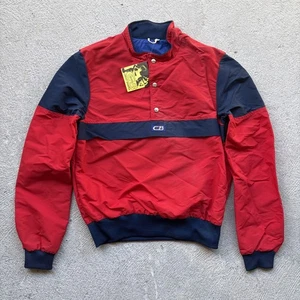 Deadstock Vintage 80s CB Sports Pull Over Light Jacket Red Blue Size small 1984 - Picture 1 of 11