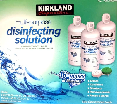 Solución desinfectante multiusos Kirkland Signature botellas de 3x16 OZ EXP 10/26 Foto 1 de 4