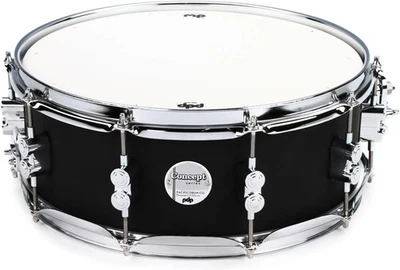 PDP by DW 14" CONCEPT MAPLE 10-PLY SNARE DRUM in SATIN BLACK for YOUR SET! L125 - Image 1 of 4
