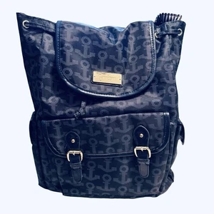 Jessica Simpson Rucksack Damen Anker Print Polyester Tasche Streifenfutter Schule - Bild 1 von 17