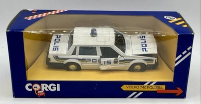 VOLVO 740 POLIS Polisbil (Police Suèdoise) au 1:36° - CORGI C361/1 - 1986 - Neuf - Photo 1/4
