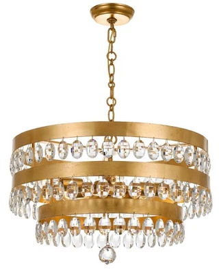 Crystorama Lighting Group 6106 Perla 5 luces 22"W cristal - dorado Foto 1 de 4