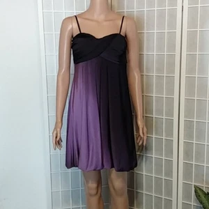 Mini Vestido Xscape Negro Púrpura Ombre Escote Corazón Talla 8 - Imagen 1 de 14