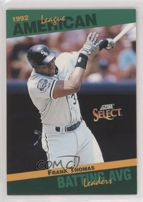 1993 Score Select League Leaders Frank Thomas #3 HOF - Image 1 of 2
