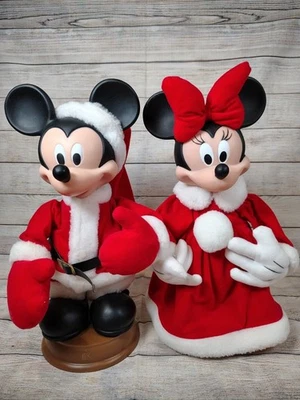 Vintage Christmas Santa’s Best 19”Animated Mickey and Minnie Mouse Disney READ! - Image 1 of 4