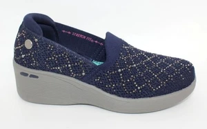 NUEVO MARTHA STEWART Pier Lite Azul Marino Cuñas Brillantes Talla 8 - Imagen 1 de 5