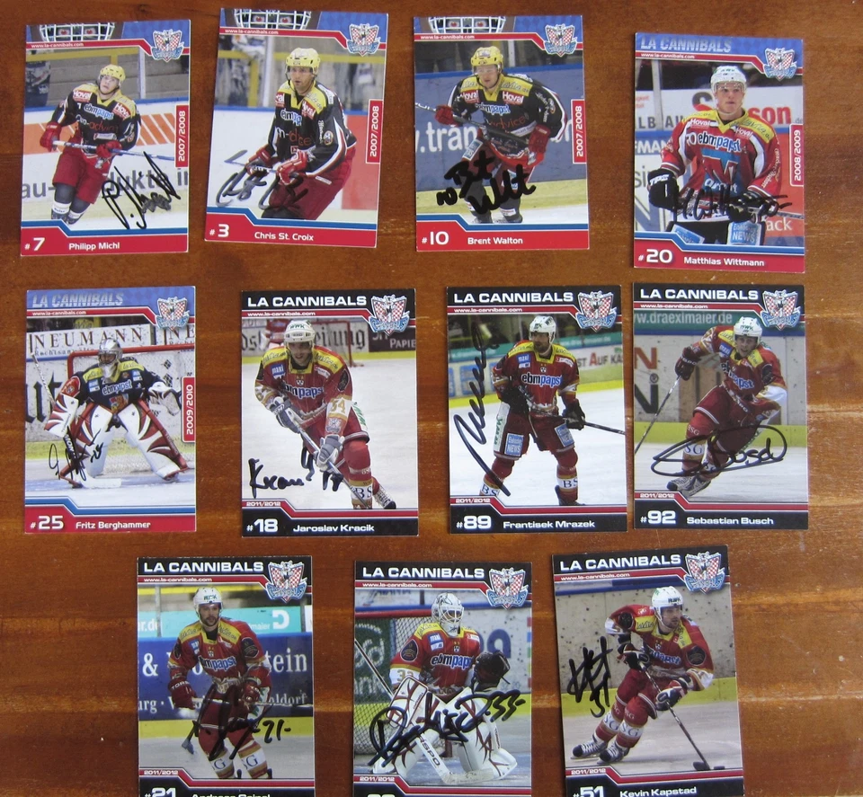 EV Landshut Cannibals - 11 Autogrammkarten - Bild 1 von 1