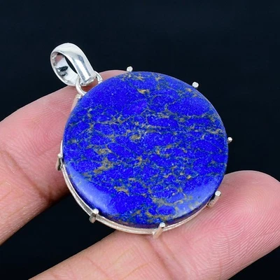 Colgante hecho a mano enchapado en plata 925 turquesa púrpura cobre de 1,78" Foto 1 de 3