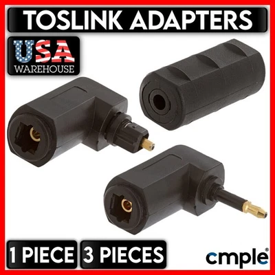 Mini Toslink Coupler M/F Right Angle Toslink Adapter Fiber Optic Digital Audio - Image 1 of 4