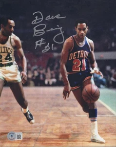 FOTO 8X10 FIRMADA AUTOGRAFIADA DE PISTONES DAVE BING BECKETT BF72217 - Imagen 1 de 1