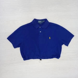 Polo Ralph Lauren Crop Top Size L Ladies Blue Custom RMF03-AO - Picture 1 of 6