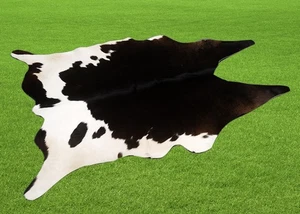 100% Genuine Cow hide Rug Area Carpet Skin Leather 13.13 sq.feet (45"x42") A1020 - Picture 1 of 3