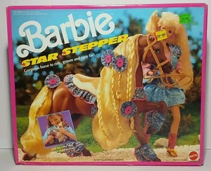 Neu Sealed 90s 1991 Vintage Barbie Doll Star Stepper Horse Mattel OVP - Bild 1 von 24