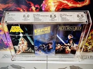 STAR WARS Trilogy VHS Sealed CBS/FOX Beckett VHS Graded 8.0 8.5 8.5 UNCIRCULATED - Imagen 1 de 8