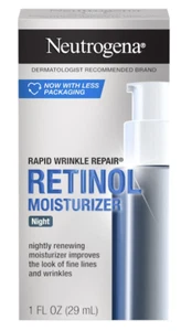 Neutrogena Rapid Wrinkle Repair Retinol Night Face Neck Moisturizer 1 Fl Oz - Picture 1 of 5