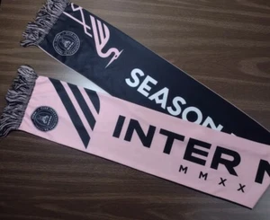 Inter Miami CF Season Ticket Holder Scarf Messi Soccer Black Pink - Picture 1 of 8