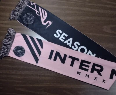 Bufanda porta boletos de temporada Inter Miami CF Messi fútbol negro rosa Foto 1 de 4