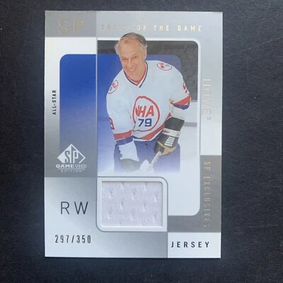 2000-01 SP Game Used Gordie Howe Tools Of The Game Jersey Patch Gh /350 Gem Mint - Image 1 of 4