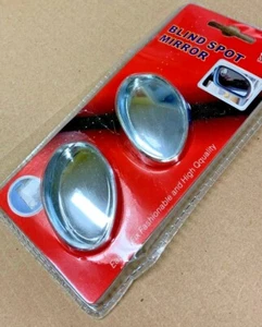 2PC CONVEX OVAL CHROME BLIND SPOT WIDE ANGLE REAR VIEW MIRROR CAR TRUCK JH-004CR - Picture 1 of 3