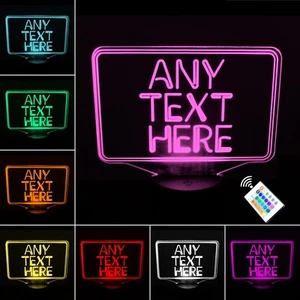 Letrero de barra de texto LED personalizado de neón luz nocturna. Idea de regalo de dormitorio Mancave - Imagen 1 de 11