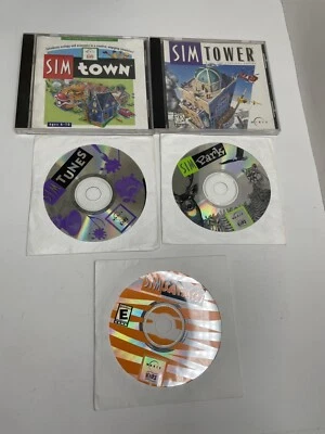 5 VTG PC Sim Games Sim Tower, Sim Tunes, Sim Park, Sim Safari, Sim Town - Image 1 of 4