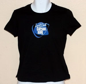 LAST CALL WITH CARSON DALY NBC TV Show Junior Teens Cap Sleeve T SHIRT L New - Picture 1 of 1