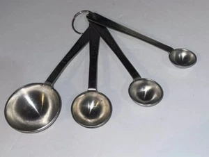 Amco Measuring Spoons Stainless Steel Nesting Set of 4 Teaspoon Tablespoon 863 - Picture 1 of 6