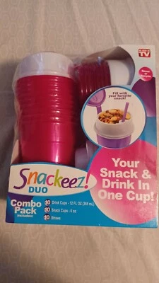 Snackeez Duo All-in-One Snacking Solution 30 Piece Kit Blue -AS SEEN ON TV - New - Image 1 of 4