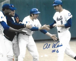 NEW YORK METS LEGEND AL WEIS SIGNIERT 8X10 1969 WORLD SERIES MIRACLE GAME 5 STD. - Bild 1 von 1
