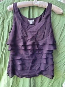 Harolds Kids Size 10 Top Brown Sleeveless dressy - Picture 1 of 5