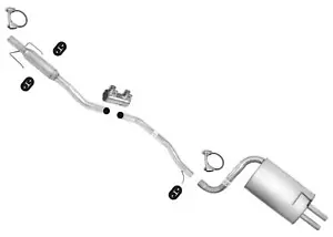 Resonator Pipe Muffler Exhaust System For Ford Fusion Milan 2006 2007 2008 2009 - Picture 1 of 7