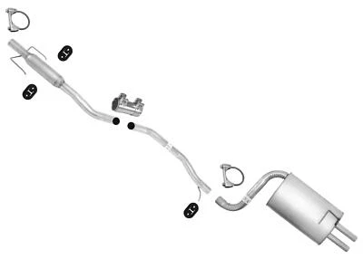 Resonator Pipe Muffler Exhaust System For Ford Fusion Milan 2006 2007 2008 2009 - Image 1 of 4
