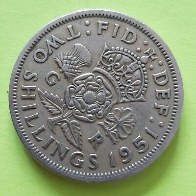1951  King George VI Two Shilling. Coin • 1.19£