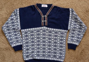 SPORTSWEAR OF NORWAY Vintage Herren 100% Wolle Pullover Pulli Größe L - Bild 1 von 5