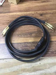 6 Plus Feet Of Professional Quality AV Cable OFC Splitter A/V 3 To 2 Gold 75" - Picture 1 of 5