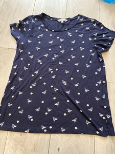 Redherring Blouse Top Women 14 Blue Pullover All Over Print Crewneck T-Shirt UK - Picture 1 of 3
