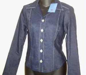 NWT: To the Max Denim Long Sleeve Top or Jacket w/ Lycra Ladies Size Small - Picture 1 of 1
