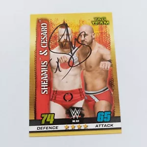 **SIGNED** 2017 Topps WWE Slam Attax 10th Edition - SHEAMUS - (& Cesaro) - Picture 1 of 3