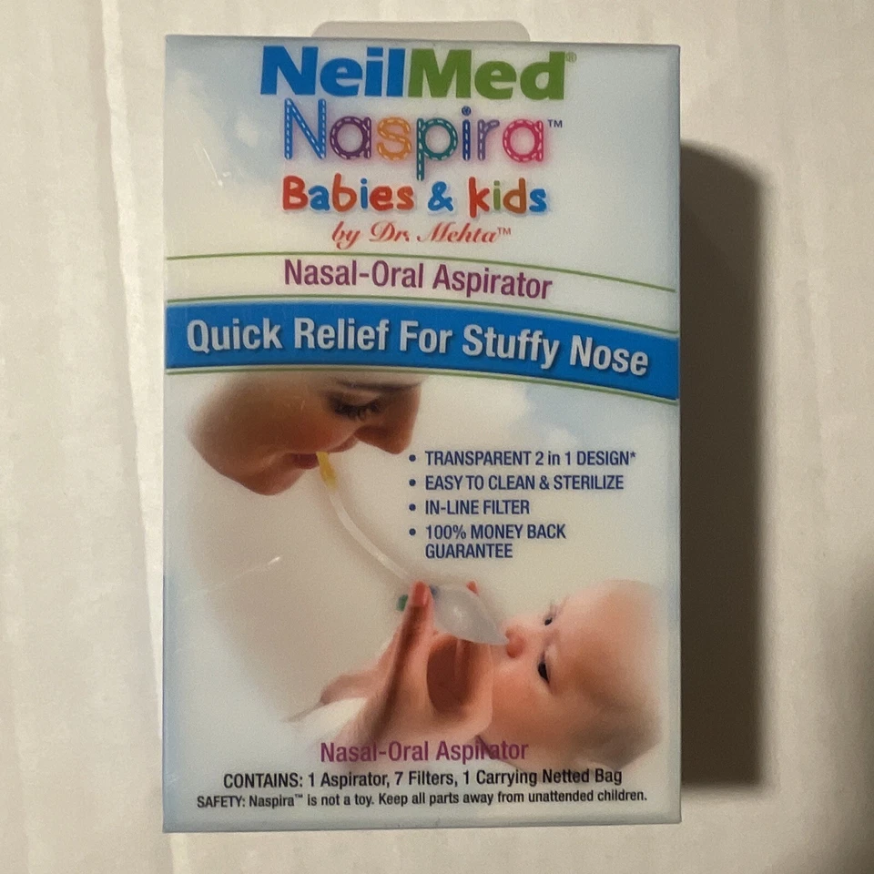 NeilMed Naspira Nasal ORAL ASPIRATOR Relief STUFFY Booger NOSE SINUS Babies Kids - Image 1 of 4