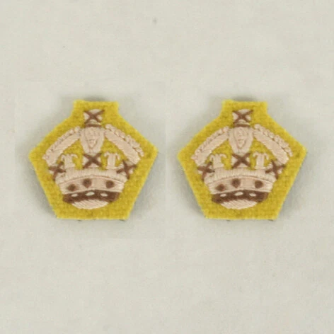 Replica Royal Armoured Corp RAC Yellow British Army Officers Cloth Rank Kings... - Image 1 of 1