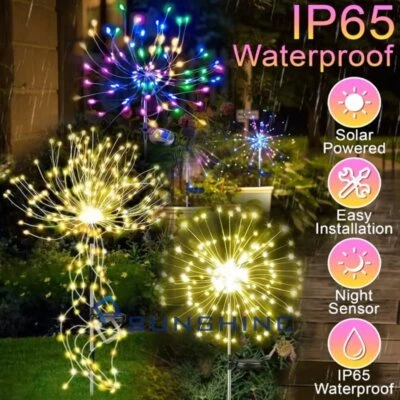 LED Luz Lampara Solares De flor enterrado en el suelo de Exterior Jardin Navidad - Image 1 of 4