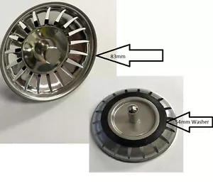 Replacement Kitchen Sink Strainer Waste plugs - Picture 1 of 4