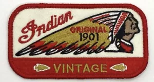 Indisches Motorrad Aufnäher Vintage Stil Retro Eisen Aufnähen Mütze Kappe Jacke Fahrrad rot - Bild 1 von 1