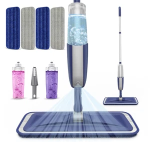 Microfiber Spray Mop for Hardwood & Tile Floors – Includes 4 Reusable Pads & 2 B - Picture 1 of 5