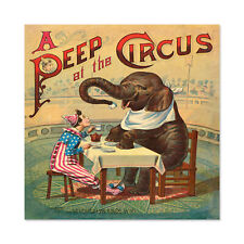 McLoughlin Book Cover Circus 1887 Elephant Clown Wall Art Canvas Print 24X24 In