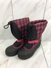 Columbia Powderbug Pink/Black Youth Winter Boots Size 7 US/40 EUR BY1281-011 EUC